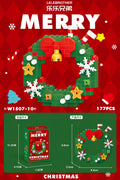 W1507-10 christmas wreath [color box] 177pcs