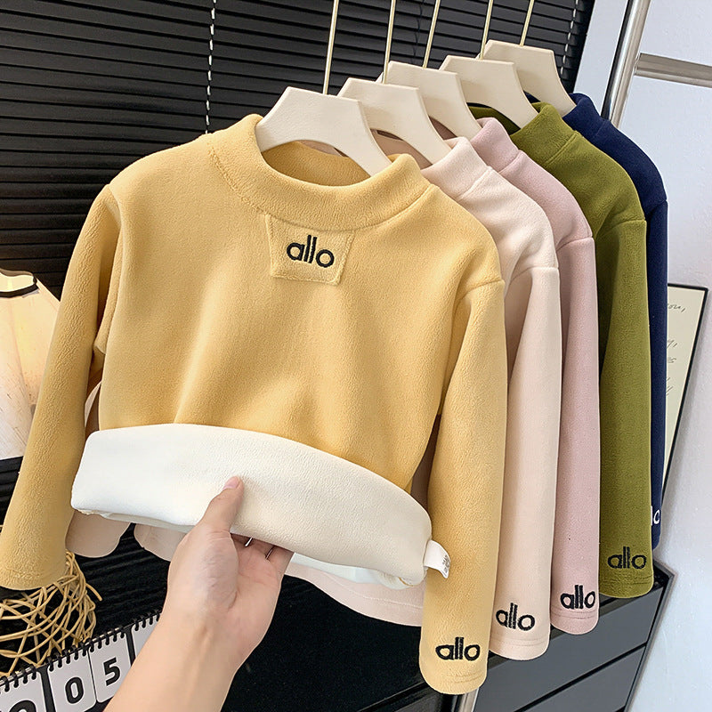 Long sleeveskidsgirlslooseletter bottom sweatshirt stylespring & fallprintingnew arrivalthickened baby boystops