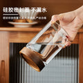 Airtight heat-resistant glass storage jar for kitchen, grains, coffee beans, collectibles, and more