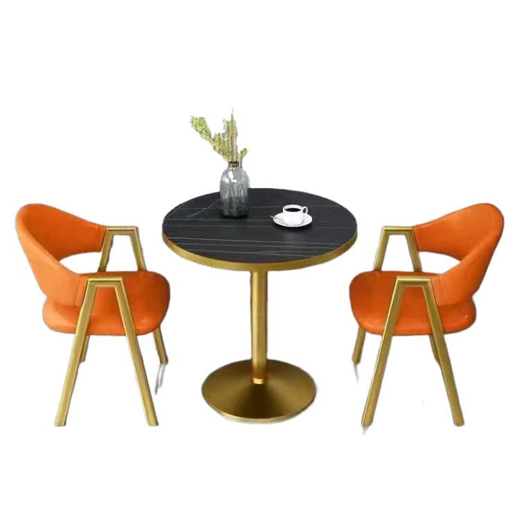 Nordic style negotiation table and chair combination, simple small apartment, milk tea balcony casual small round table, balcony tea table and chair