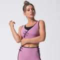 Trendy chinese-style frog closure sports bra - u-neck, waist-cinching, sleeveless tank top for fitness, running, and yoga - sexy and chic