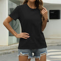 Solid color t-shirt, cotton,  cross-border women's t-shirt