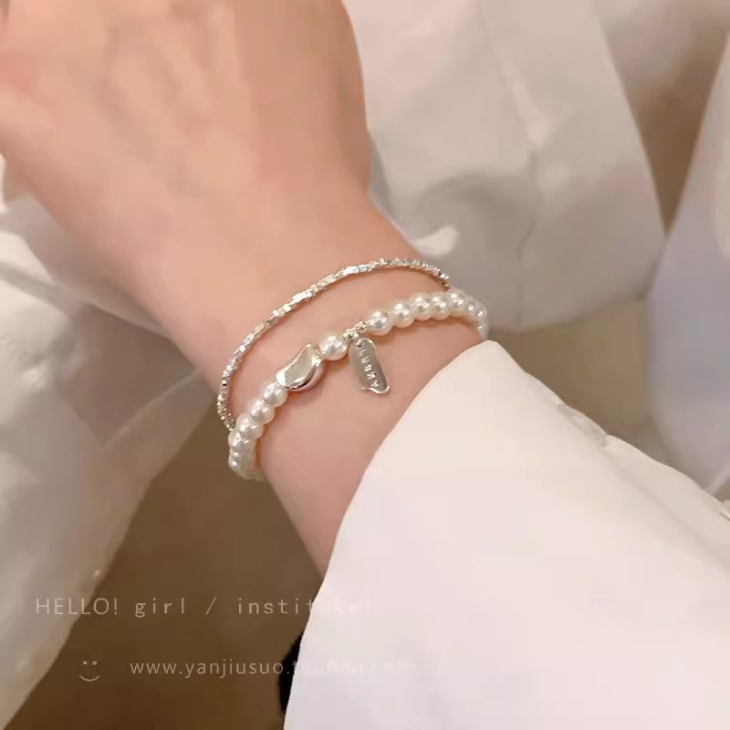 Korean ins trendy pearl bracelet female design nicheeasiest for matchelegant bracelet couple bracelet jewelry wholesale