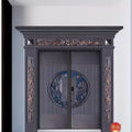 Zinc alloy door entrance door anti-theft door cast aluminum villa door double door grade a carved courtyard door wholesale