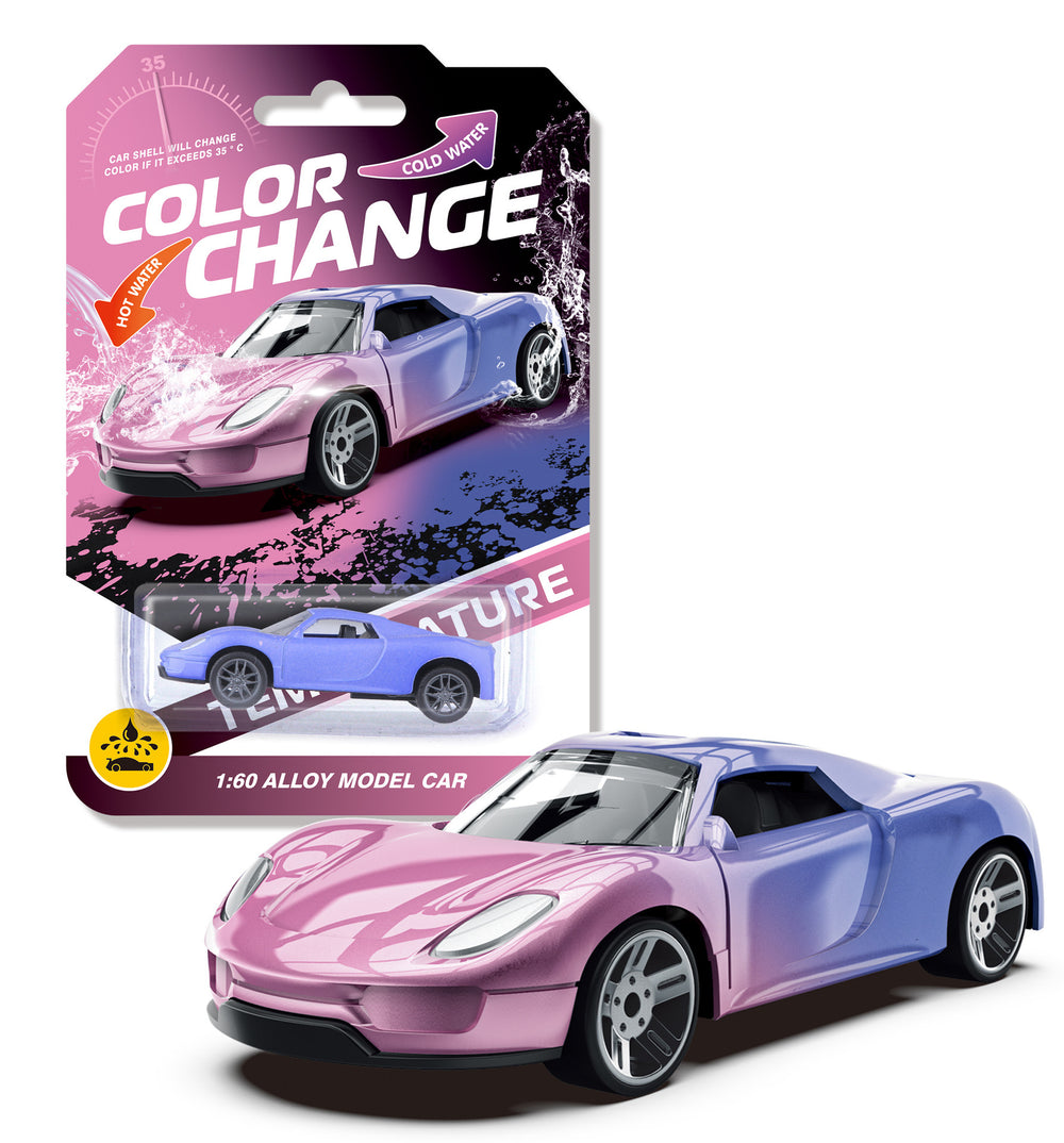 temperature-changing alloy car toy boy racing model kidsren's artificial car model metal sports car wholesale