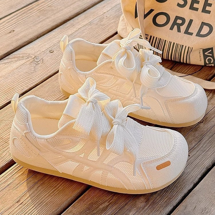Hollow breathable white shoes women's 2026new arrivalsummer mesh german training soft bottom not tired feet casual sports