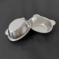 304 stainless steel panda plate - cartoon kids' snack plate, drop-proof, multi-compartment, double-handled pasta dish for home use
