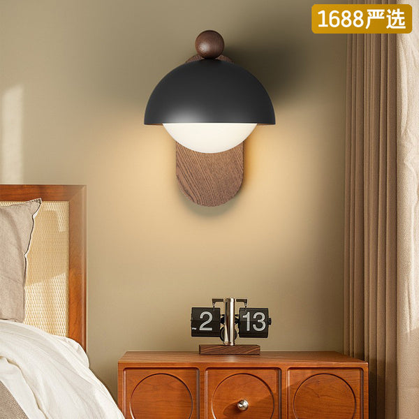 [Strict selection] Medieval style wall lamp, retro walnut color, wabi sand wind, living room background wall decorative lamp, wall lamp