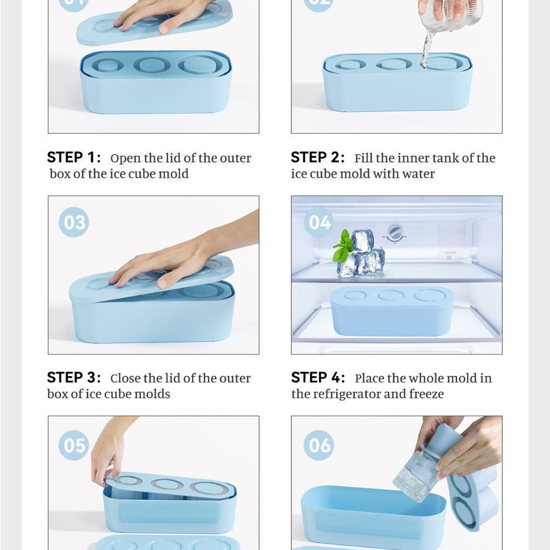 Stanley Ice Grid Stanley Water Cup Silicone Ice Cube Mould with Cover Easy Demoulding Food Grade