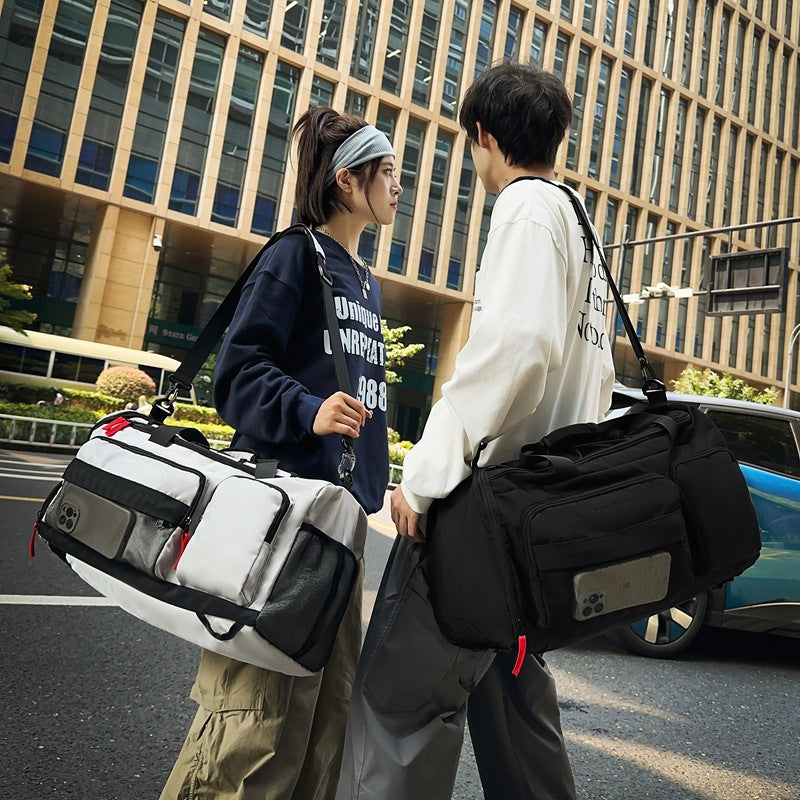 New men's and women's fitness bags, duffel bags with shoe compartments, large-capacity multi-functional storage bags, messenger portable travel bags