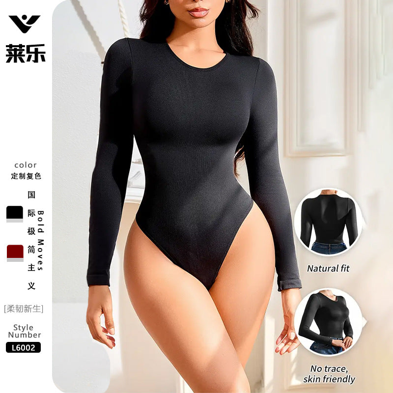SKIM Kardashian Long Sleeve Open Crotch Shaping onesie Asana Belly Shaping Slimming Wear Underwear Body Wear Yoga