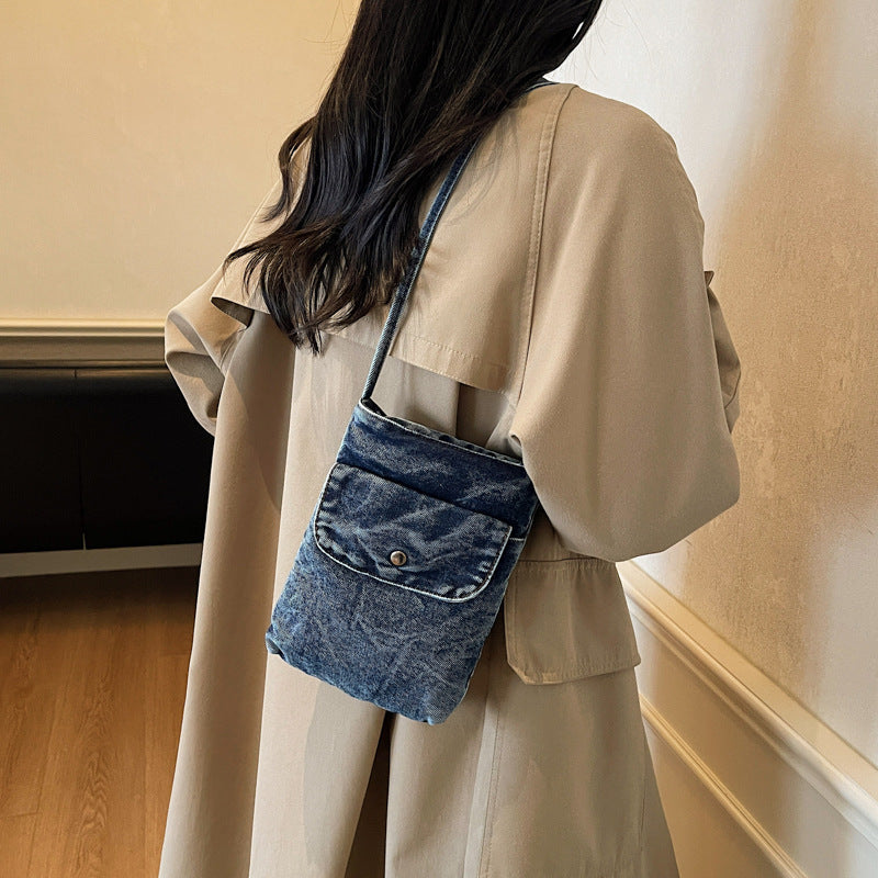 Denim bag autumn/winter 2025 new arrival: unique pleated shoulder & crossbody bag - casual, stylish, versatile bucket bag