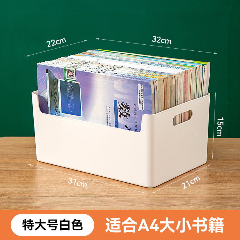 Desk A4 File Storage Box Desktop Student Storage Stationery Book Storage Box Dormitory Table Storage Box
