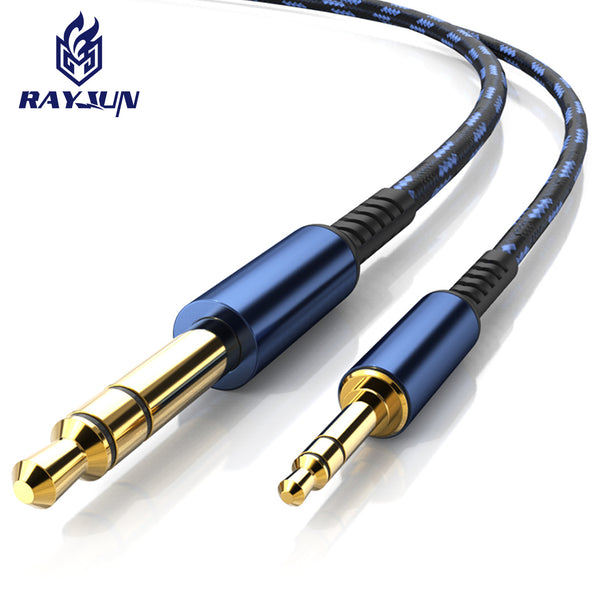 3.5 to 6.5 male to male mobile phone power amplifier audio mixer microphone speaker cable 6.35mm audio cable