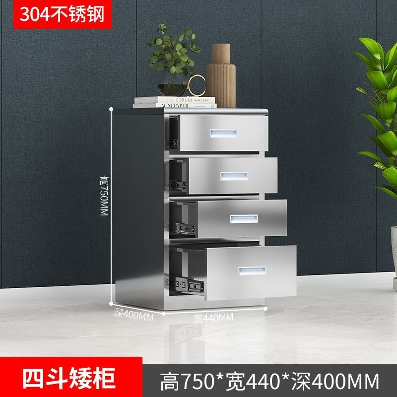 Stainless steel low cabinet office file cabinet document storage cabinet tool organizer cabinet cupboard drawer with lock filing cabinet