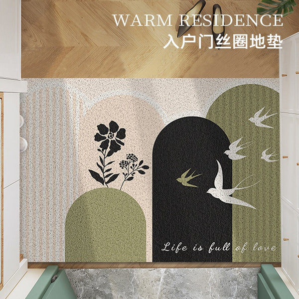 The floor mat silk ring at the entrance door enters the door, the soil is scraped outside the door, and the foot pad enters the entrance hall. Non-slip and leave-in carpet