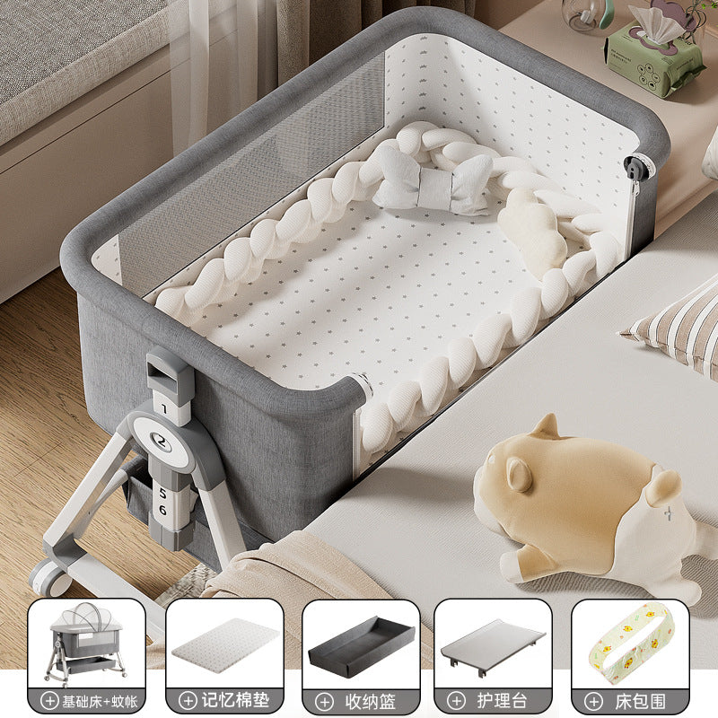 Baby crib - portable, foldable, multi-functional bassinet - newborn & toddler convertible bed