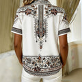 wholesale women's short-sleeved shirts, trendy shirt with hot-selling cross-border print designs, dropshipping available