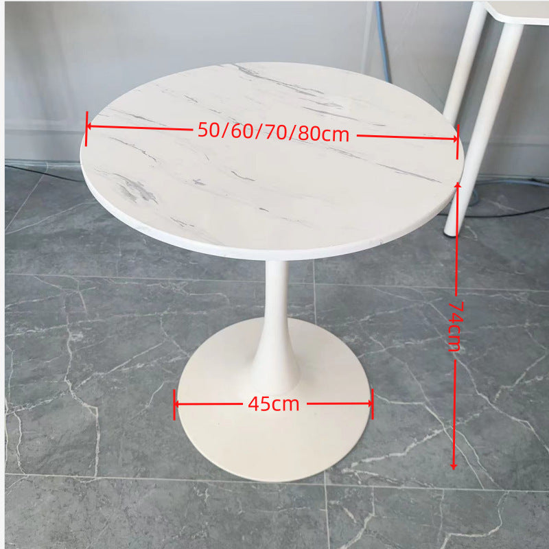 Minimalist tulip white table - ideal for meetings, coffee shops, milk tea shops, dining, home use, and balconies. wholesale direct from the manufacturer