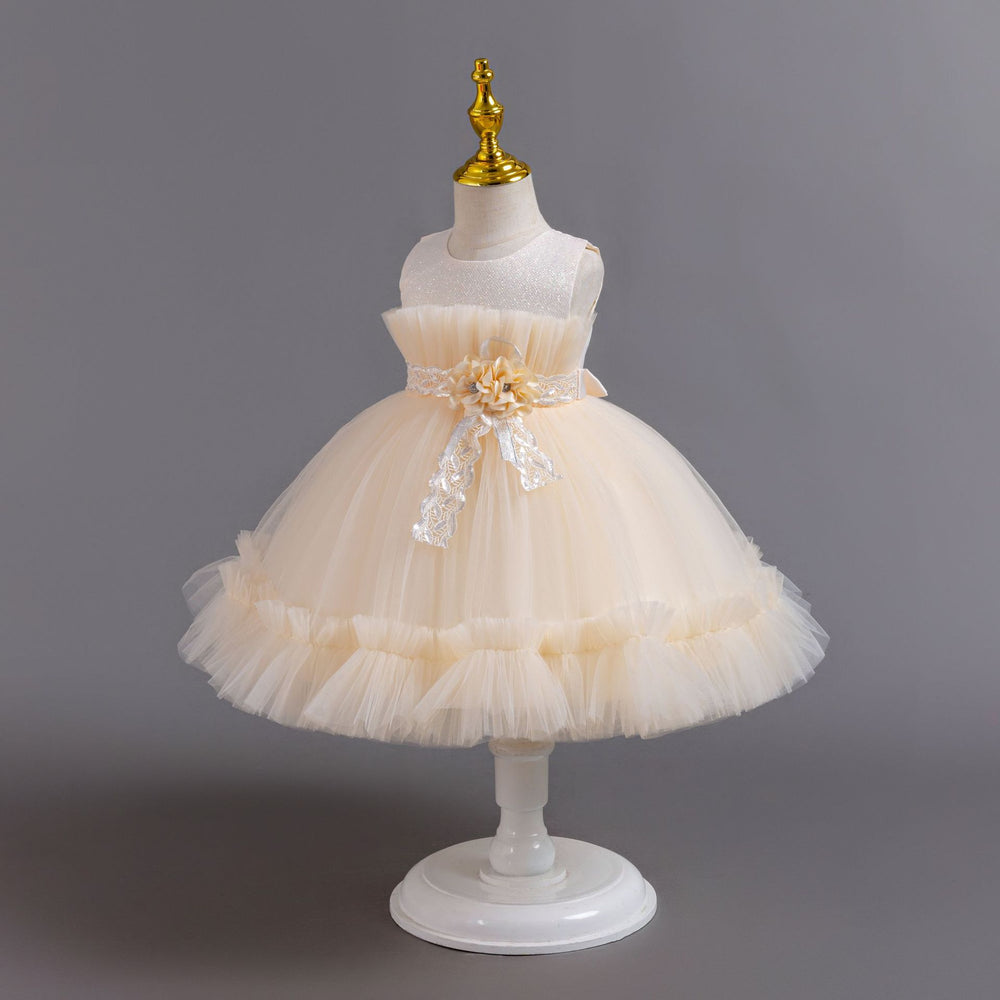 Wholesale girls' sequin tulle princess dress - perfect for kindergarten graduation, evening events, and more!