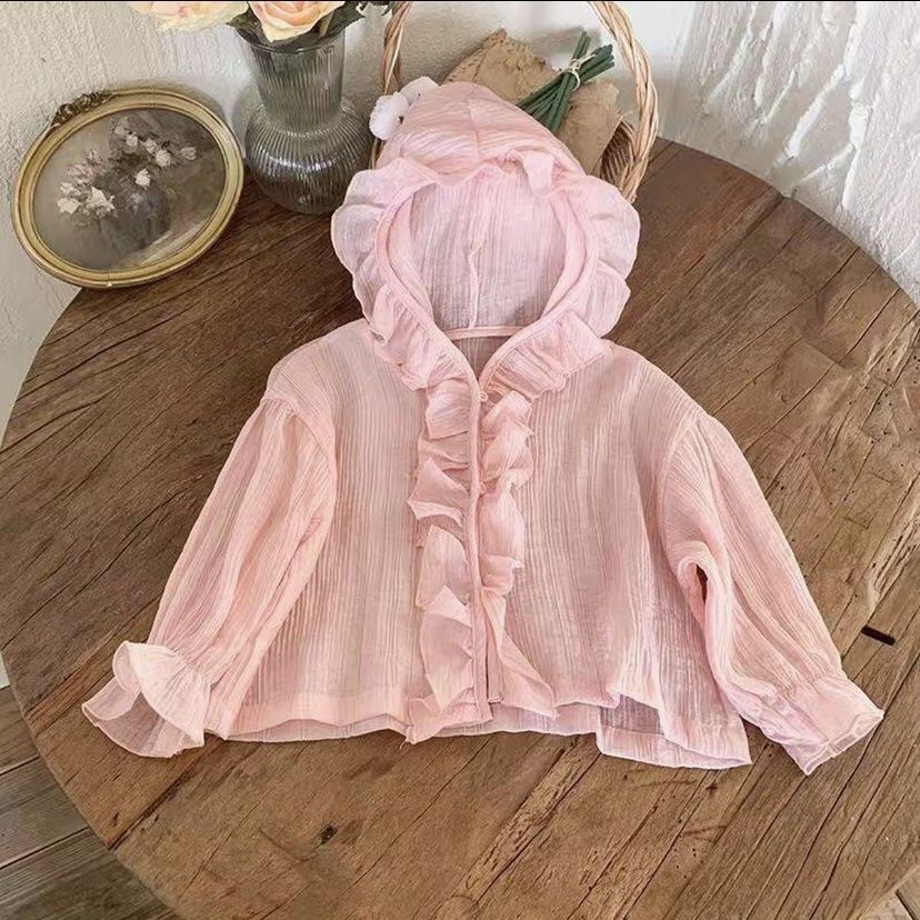 Baby girl summer clothes: ultra-thin, breathable skin shirt - perfect for infants and toddlers, ideal for home, outings, and air-conditioned environments. loose-fitting, stylish tops for little ones