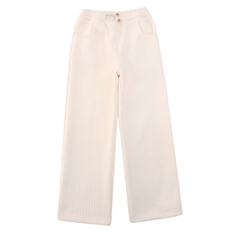 Girls' spring/autumn pants, kids' wide-leg trousers, big girls' spring collection , new loose-fit straight-leg trendy pants