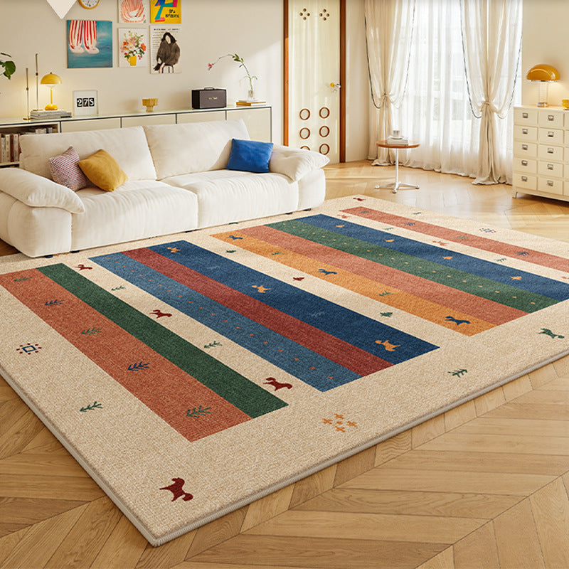 Retro dopamine carpet living room new arrival special-shaped medieval style stain-resistant and easy-care sofa bedroom floor mat non-slip