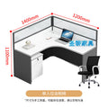Saint li office desk and chair set - employee computer desk with partition, workstation for finance staff