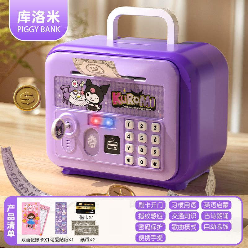 Nezha kids boys and girls piggy bank safe cabinet key password box savings coin storage storage