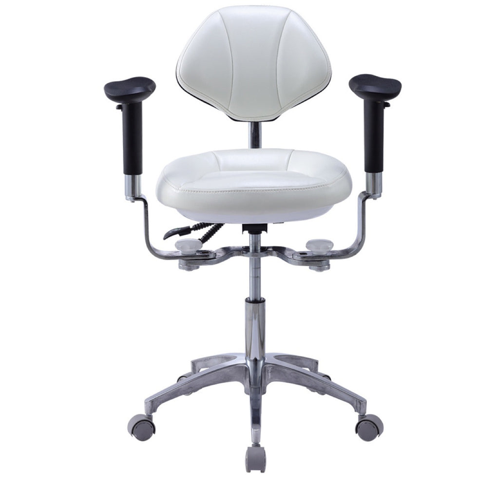 Dental Dentist Seat Metal Stainless Steel Doctor Chair Lifting Swivel Roller Dental Chair MKS-038