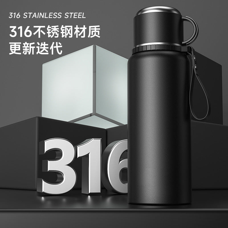 High-end tea making thermos cup large capacity vacuum 316 steel stainless steel thermos business thermos cup large extra large