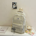 Spring outing high-looking plaid school bag for female junior high school students k-style ins style forest style easiest for match campus simple girl style double