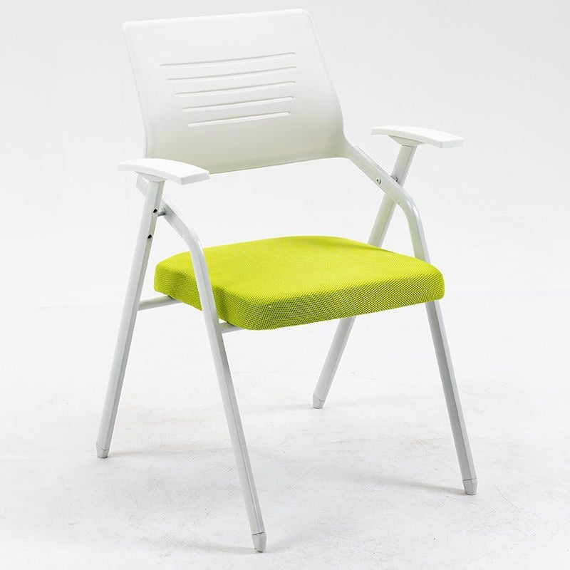 High-end training chair with tabletop, foldable with writing board, white office conference room desk and chair combo, conference chair