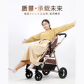 Baby stroller, lightweight, full-coverage, sit-down and lie-down mesh, breathable, one-click folding, high-view stroller with four wheels