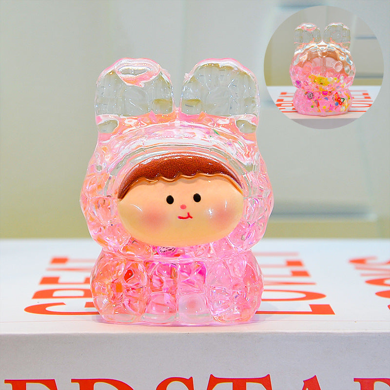 oversized three-dimensional quicksand KIKI shopping mall blind box figure desktop ornament car pendant DIY jewelry accessories