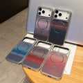 compatible iphone 17 pro gradient carbon fiber plaid phone case, apple 15 magnetic pc protective cover, iphone 16