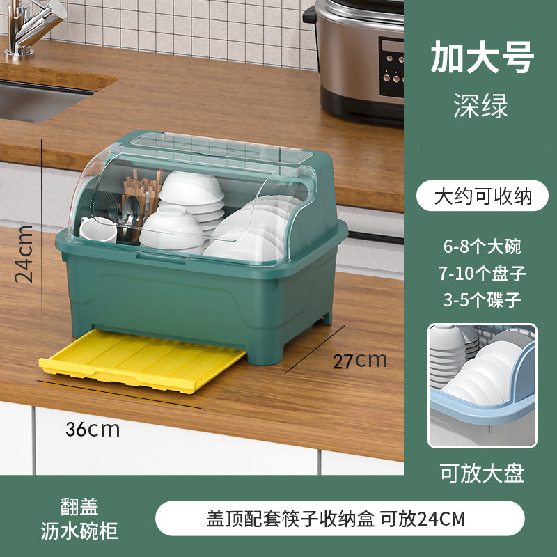 Drain cupboard kitchen bowl tableware box for home storage box with lid bowl rack dishes dishes rack dormitory