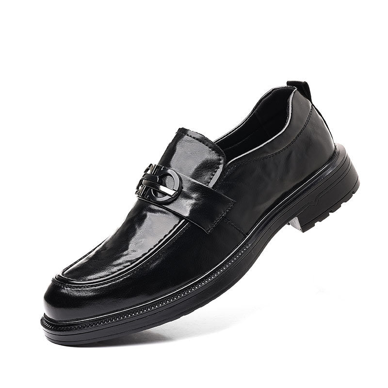 Genuine leather men's loafers - slip-on leather shoes for men - comfortable business casual style - slip-on leather shoes