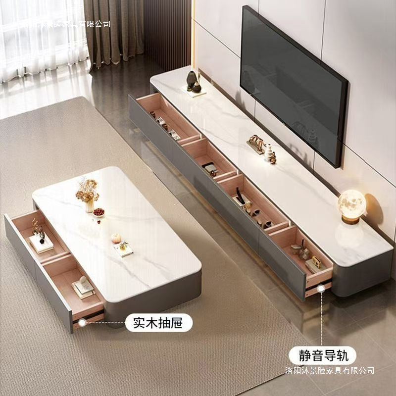 Tv cabinet living room home  new small apartment light luxury modern floor-standing coffee table tv stand combination