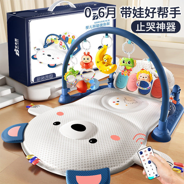 Pedal Piano Baby Fitness Rack Infant Toddler Toys Educational Early Education Multifunctional Music Crawling Mat Wholesale Gifts