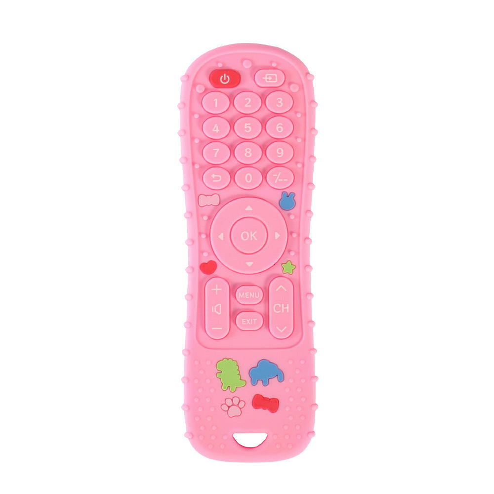 Customized silicone remote control Toothpaste baby platinum soft silicone odor-free baby tooth grinder panda bite glue bite