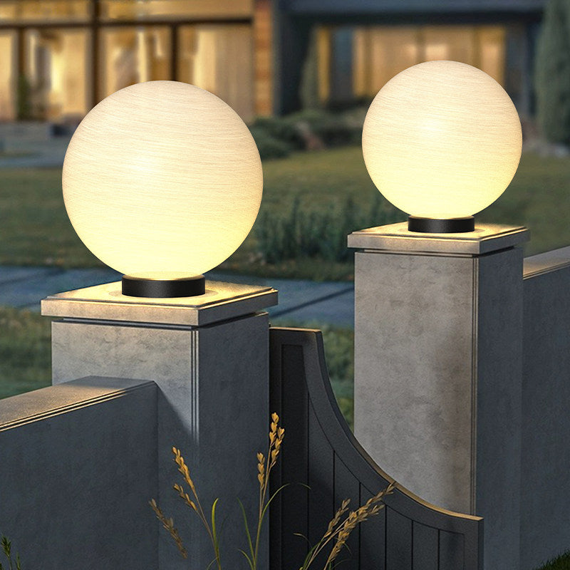 Outdoor pillar lights solar globe lights landscape garden yard lights outdoor fence lights villa gate pillar lights