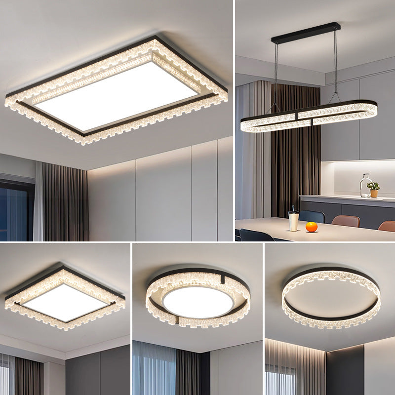 Living room light Italian minimalist atmosphere 2025 new headlight light luxury led ceiling light whole house lighting hall main light