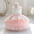 Export ready stock wholesale children's dresslace cake princess dress baby girl party evening dress kids dress