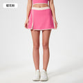 Contrast color sports tennis skirt yoga suit women's high intensity bubble wrap vest women's nude butt lift fitness nine-point pants