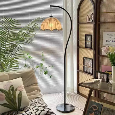 Retro style floor lamp living room sofa side atmosphere medieval wabi-sabi style bedroom study corner floor lamp