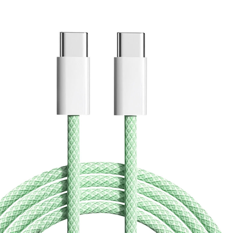 Apple 17 compatible data cable, c-to-c double-ended type-c charging cable, 15-weave fast charging data cable, c-to-c