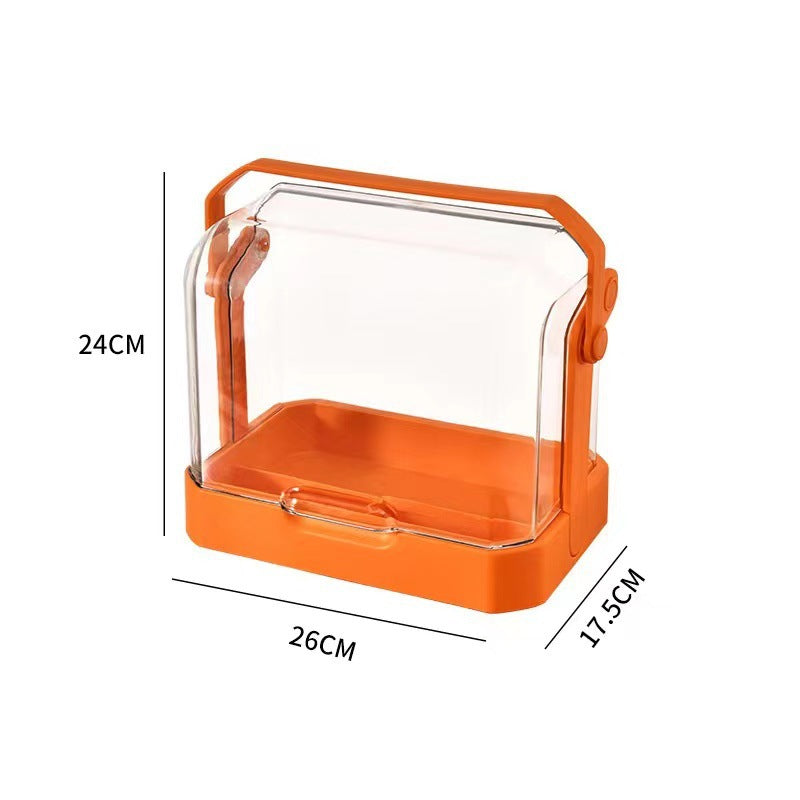 Luxury transparent dustproof cosmetic organizer - large capacity drawer-style storage box for skincare, lipstick, and jewelry