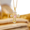 popular copper micro-embedded accessible luxury cross necklace for women fashioneasiest for matchelegant non-fading clavicle chain jewelry