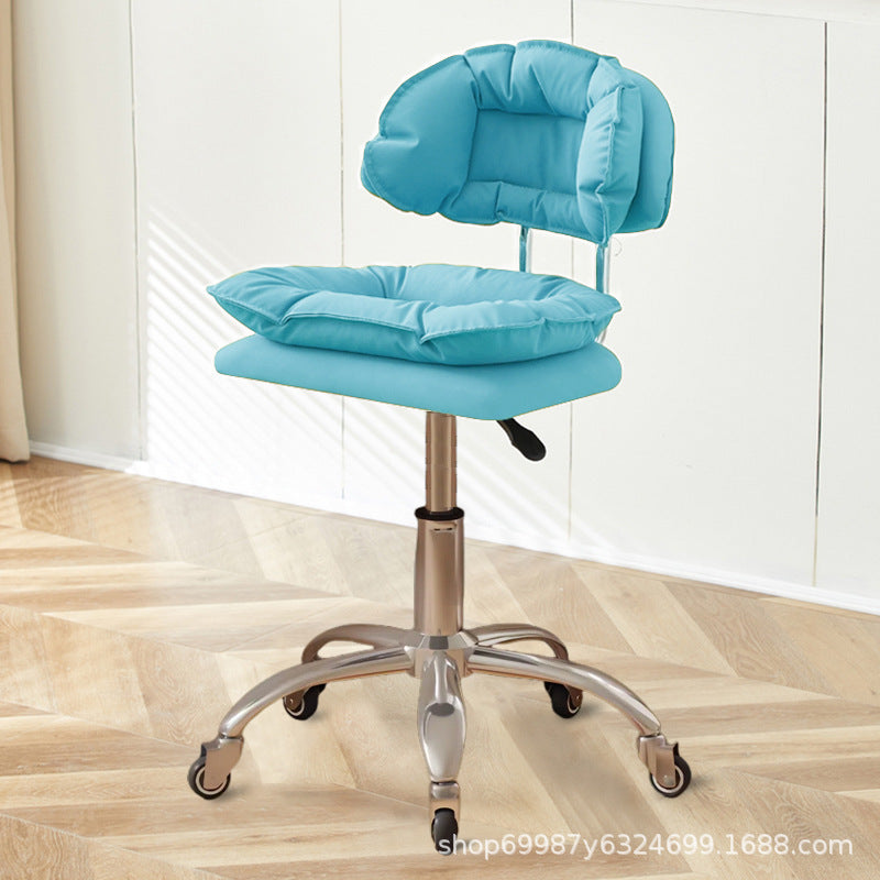 Beauty Chair Nail Art Eyelash Stool Barber Shop Backrest Lifting Chair Household Girls Bedroom Dressing Stool